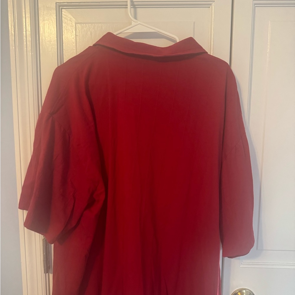Harbor Bay Red Women's Button Down Shirt - Picture 5 of 10